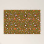Candy Corn Flower Print Welcome Mat Gallery Image 1