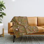 Candy Corn Flower Print Throw Blanket Gallery Image 1