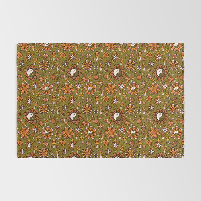 Candy Corn Flower Print Rug Gallery Image 2