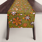 Candy Corn Flower Print Table Runner Gallery Image 1