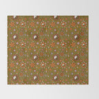 Candy Corn Flower Print Throw Blanket Gallery Image 2