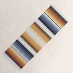 Indigo Blue, Amber Brown and Navajo White Southwest Serape Blanket Stripes Yoga Mat Gallery Image 1