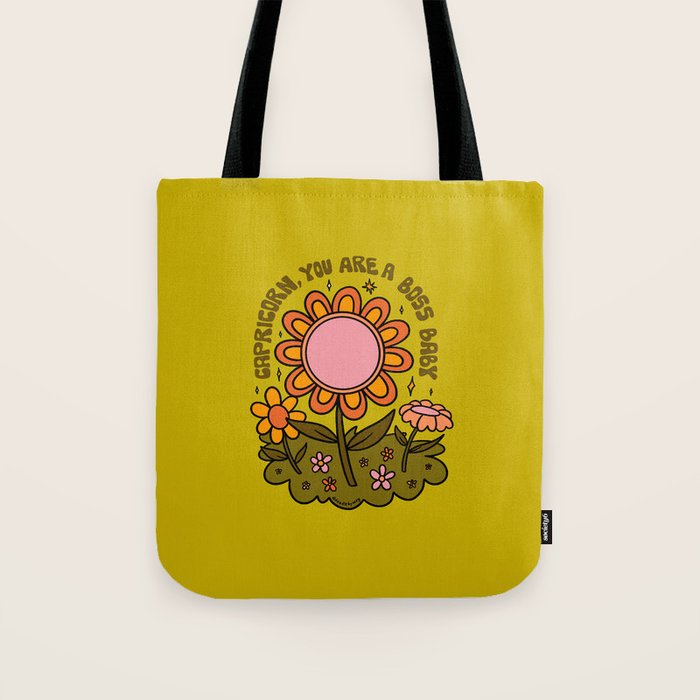 Capricorn Flower Tote Bag Gallery Image 1