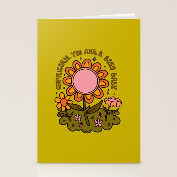Capricorn Flower Stationery Card Gallery Image 2