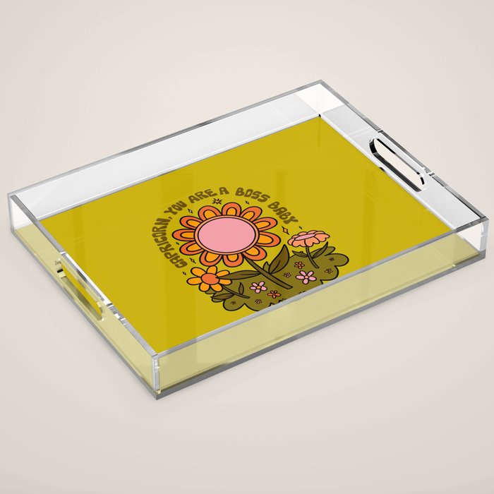 Capricorn Flower Acrylic Tray Gallery Image 1