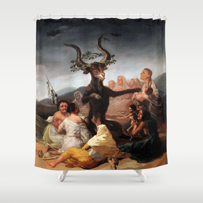 Francisco de Goya - Witches' Sabbath 1798 Shower Curtain Gallery Image 1