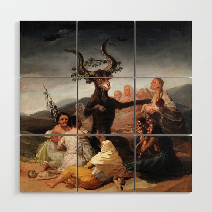 Francisco de Goya - Witches' Sabbath 1798 Wood Wall Art Gallery Image 1