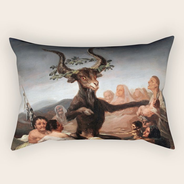 Francisco de Goya - Witches' Sabbath 1798 Rectangular Pillow Gallery Image 1