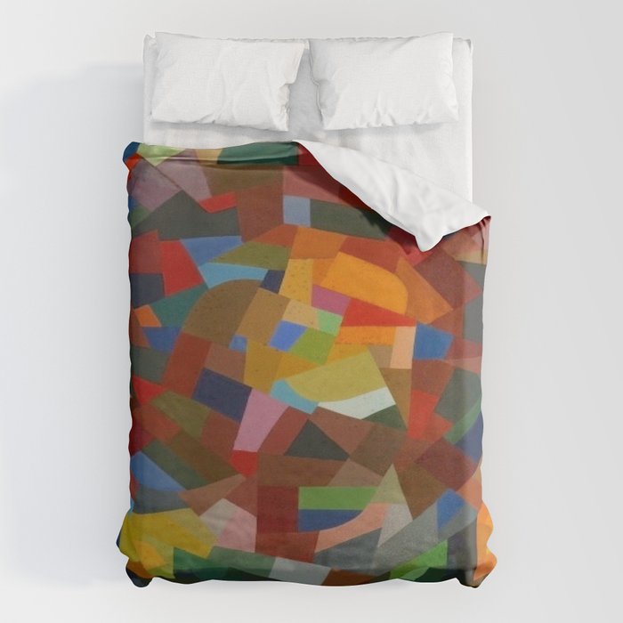 Otto Freundlich Rosace ii Abstract Acrylic Painting Modern Geometric Colorful Art Pattern Duvet Cover Gallery Image 6