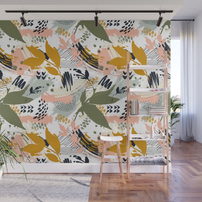 Abstract strokes still life Wall Mural Gallery Image 1