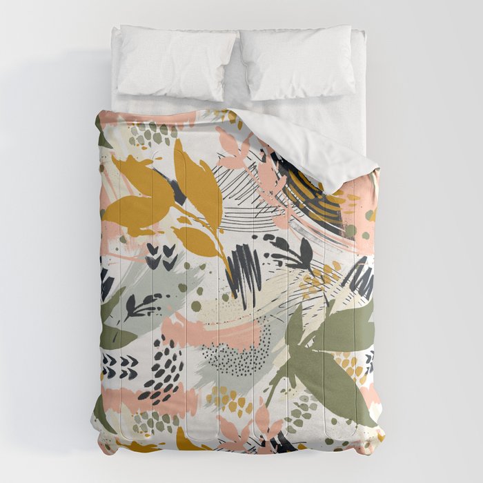 Abstract strokes still life Comforter Gallery Image 1