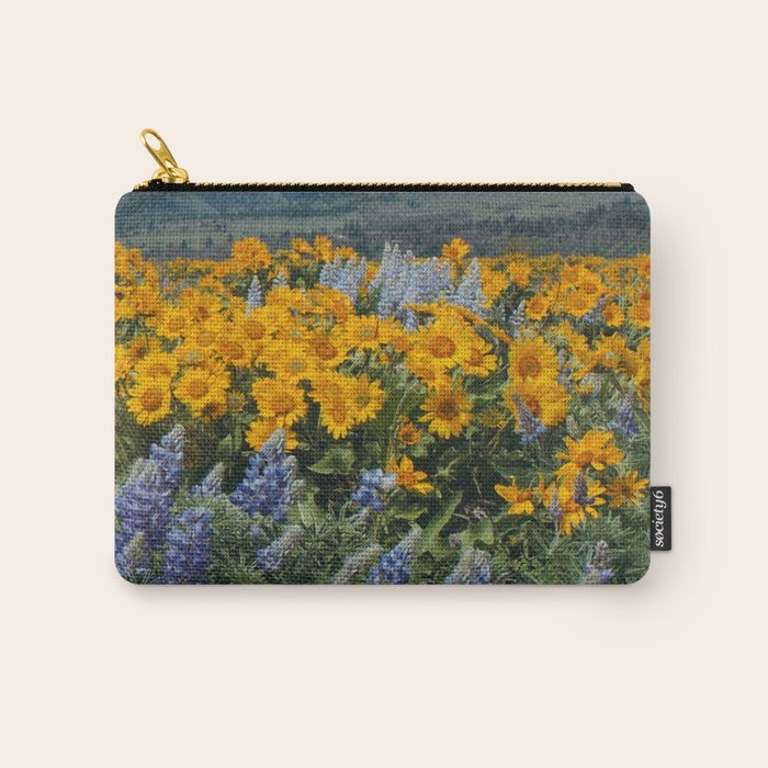 Oregon Spring Wildflower Hillside Carry All Pouch Gallery Image 1