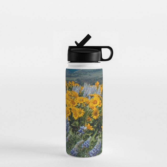 Oregon Spring Wildflower Hillside Water Bottle Gallery Image 1