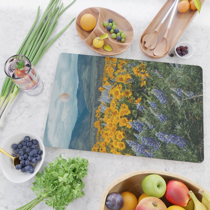 Oregon Spring Wildflower Hillside Cutting Board Gallery Image 2