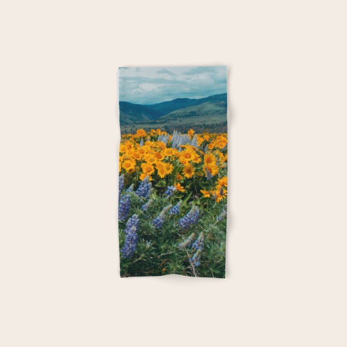 Oregon Spring Wildflower Hillside Bath Towel Gallery Image 1