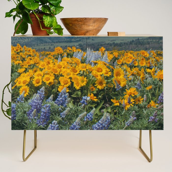 Oregon Spring Wildflower Hillside Credenza Gallery Image 1