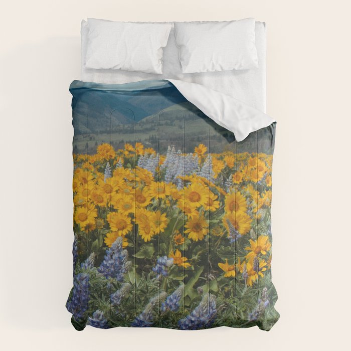 Oregon Spring Wildflower Hillside Comforter Gallery Image 6