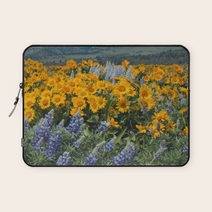 Oregon Spring Wildflower Hillside Laptop Sleeve Gallery Image 1