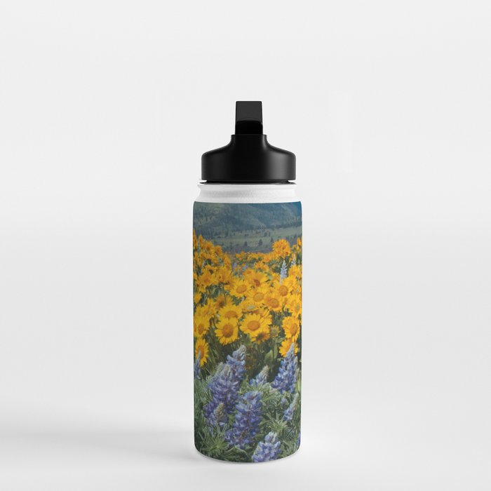 Oregon Spring Wildflower Hillside Water Bottle Gallery Image 3