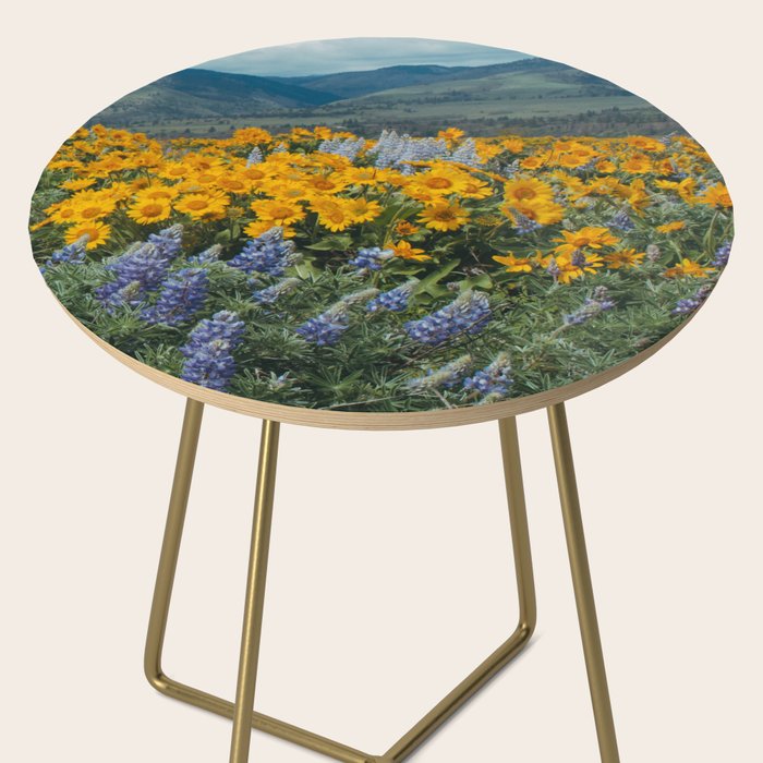Oregon Spring Wildflower Hillside Side Table Gallery Image 2