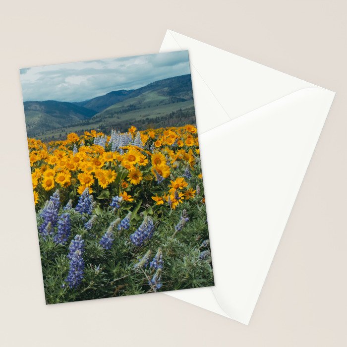Oregon Spring Wildflower Hillside Stationery Card Gallery Image 2