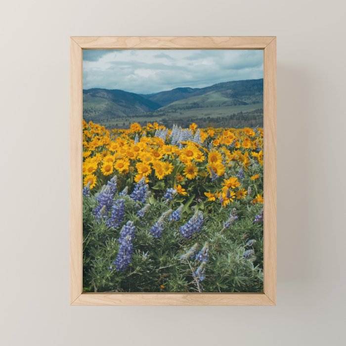 Oregon Spring Wildflower Hillside Mini Art Print Gallery Image 1