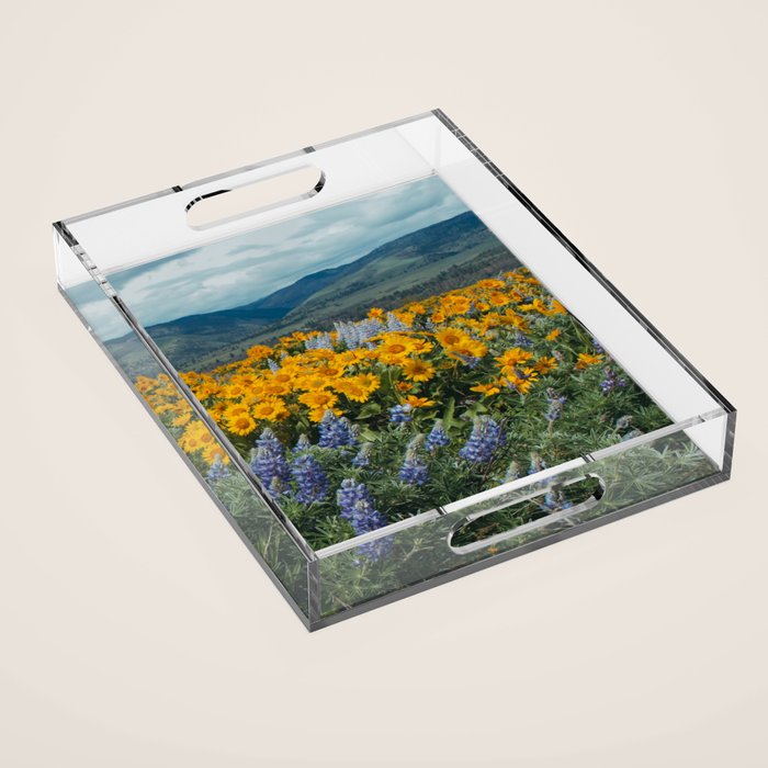 Oregon Spring Wildflower Hillside Acrylic Tray Gallery Image 1
