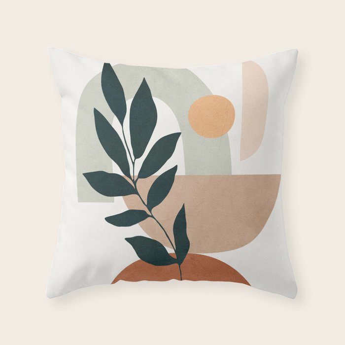 Soft Shapes IV Throw Pillow Gallery Image 1