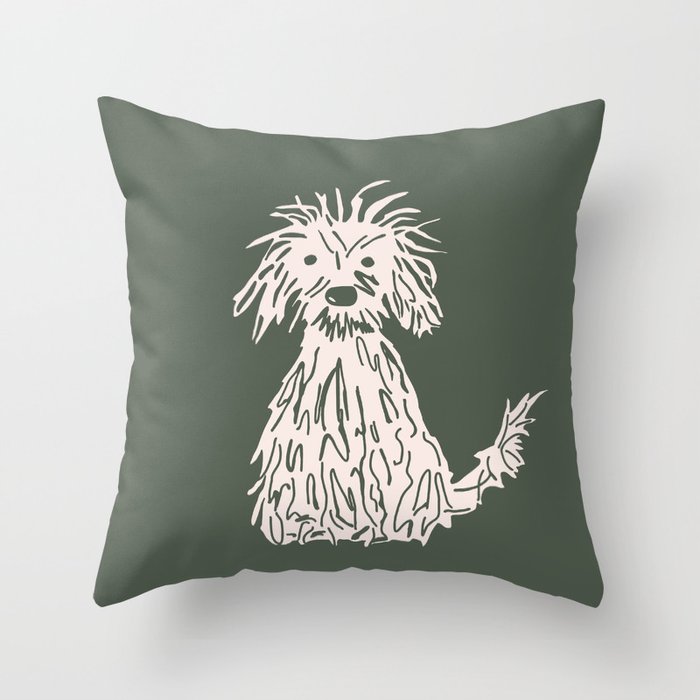 Doggy day light version Throw Pillow Gallery Image 1