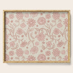 Sadie Sketch Floral Print - Pink, Blush, Beige Serving Tray Gallery Image 1