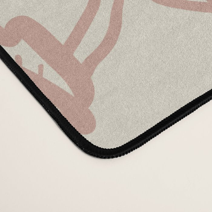 Sadie Sketch Floral Print - Pink, Blush, Beige Desk Mat Gallery Image 4