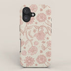 Sadie Sketch Floral Print - Pink, Blush, Beige iPhone Case Gallery Image 1