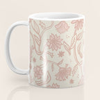 Sadie Sketch Floral Print - Pink, Blush, Beige Coffee Mug Gallery Image 3