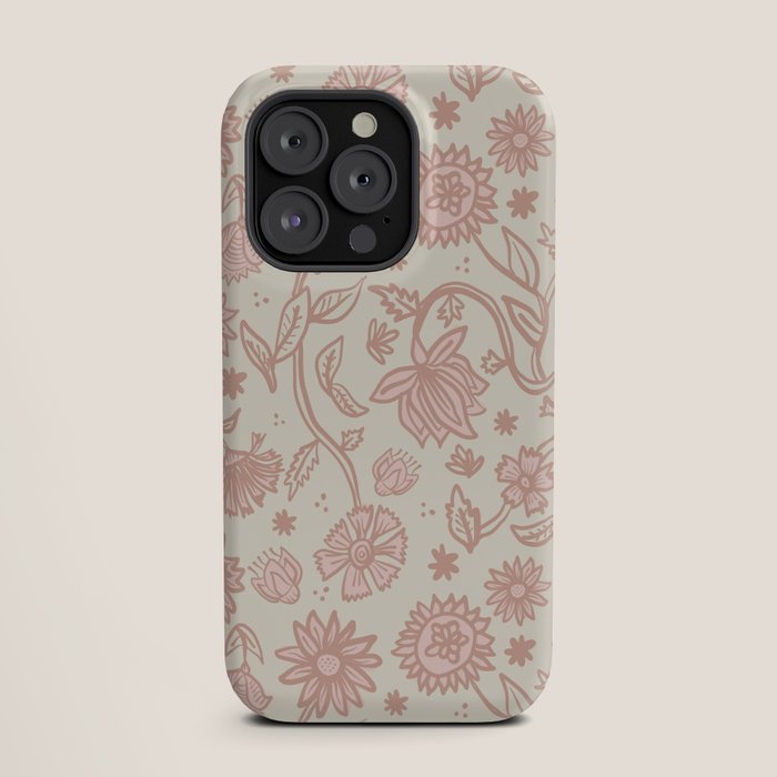 Sadie Sketch Floral Print - Pink, Blush, Beige iPhone Case Gallery Image 19