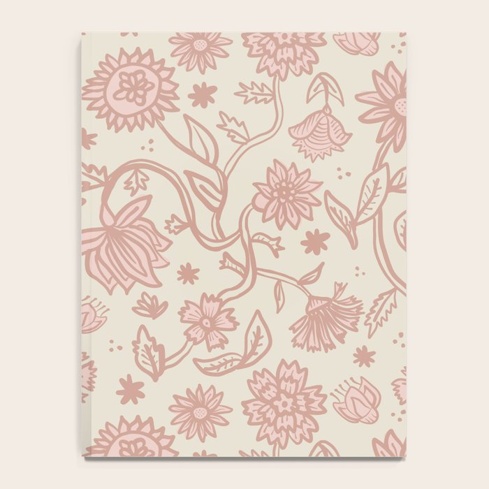 Sadie Sketch Floral Print - Pink, Blush, Beige Notebook Gallery Image 4