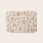 Sadie Sketch Floral Print - Pink, Blush, Beige Bath Mat Gallery Image 1