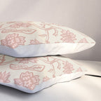 Sadie Sketch Floral Print - Pink, Blush, Beige Pillow Sham Gallery Image 3