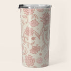 Sadie Sketch Floral Print - Pink, Blush, Beige Travel Mug Gallery Image 3