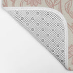 Sadie Sketch Floral Print - Pink, Blush, Beige Bath Mat Gallery Image 2