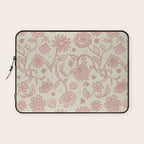 Sadie Sketch Floral Print - Pink, Blush, Beige Laptop Sleeve Gallery Image 1