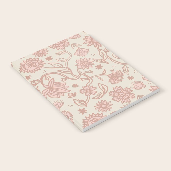 Sadie Sketch Floral Print - Pink, Blush, Beige Notebook Gallery Image 2