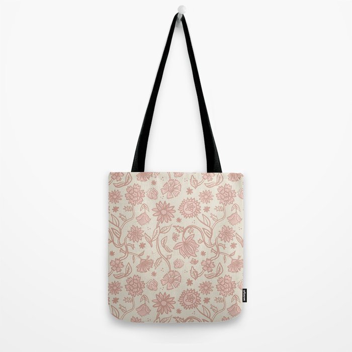 Sadie Sketch Floral Print - Pink, Blush, Beige Tote Bag Gallery Image 2