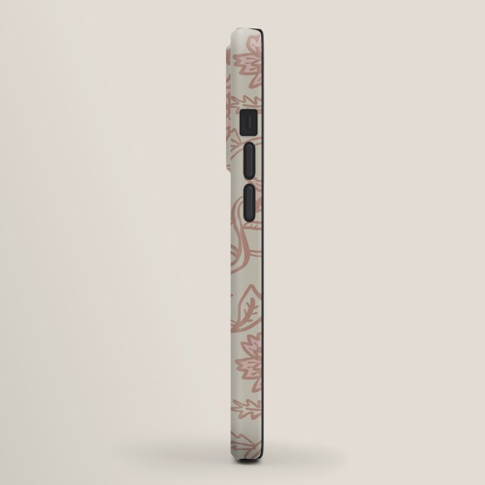 Sadie Sketch Floral Print - Pink, Blush, Beige iPhone Case Gallery Image 2