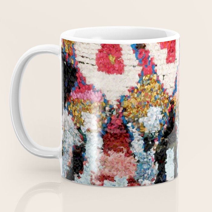 Antique Moroccan Boucherouitte Rug Print Coffee Mug Gallery Image 3