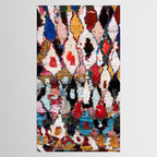 Antique Moroccan Boucherouitte Rug Print Tablecloth Gallery Image 2