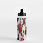 Antique Moroccan Boucherouitte Rug Print Water Bottle Gallery Image 2