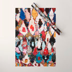 Antique Moroccan Boucherouitte Rug Print Wrapping Paper Gallery Image 1