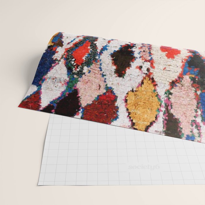 Antique Moroccan Boucherouitte Rug Print Wrapping Paper Gallery Image 2