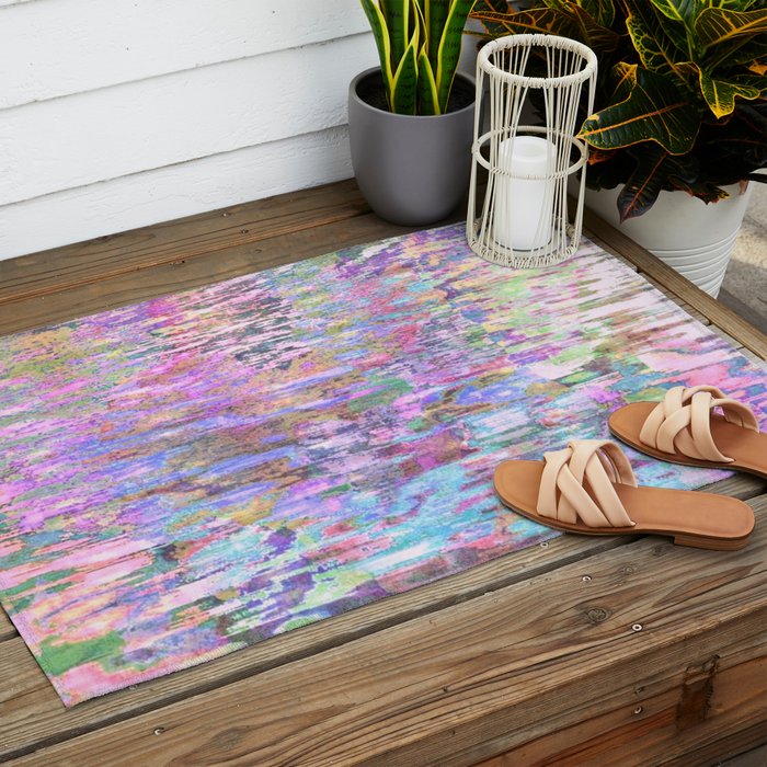 Pastel Pond Pink Glow Outdoor Rug Gallery Image 2