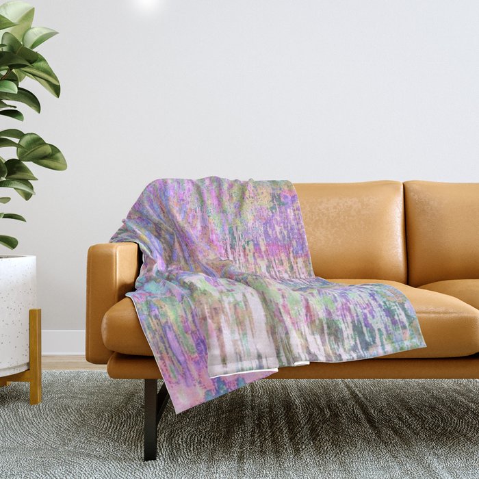 Pastel Pond Pink Glow Throw Blanket Gallery Image 1